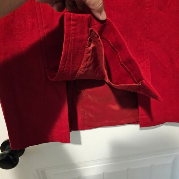 Talbots Skirt Womens Size 10 Petite Red Wool Lined Pencil Slits Career Business - Picture 4 of 9